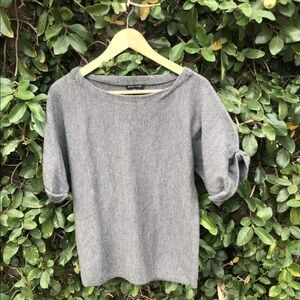 Eileen Fisher Gray Crew Neck Sweater Soft Knit